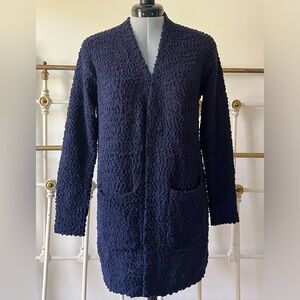 Bobeau long sleeve blue cardigan size S